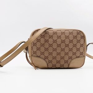 BZ39 💚 Gucci GG Canvas Bree Crossbody Bag